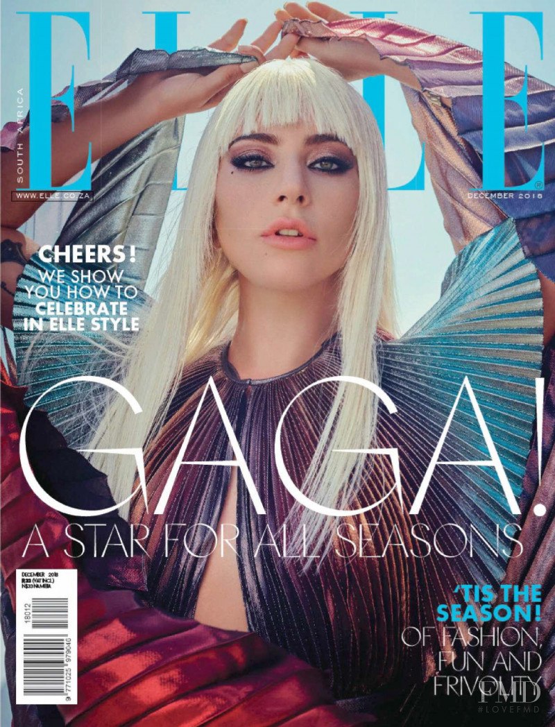 Lady Gaga featured on the Elle South Africa cover from December 2018