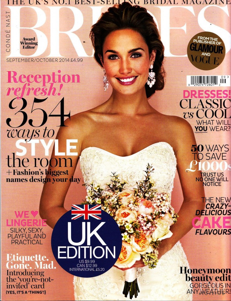 Bailey Nortje featured on the Brides UK cover from September 2014
