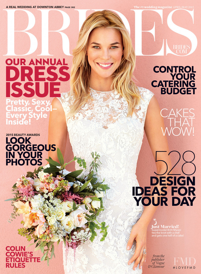 Britt Maren Stavinoha featured on the Brides USA cover from April 2015