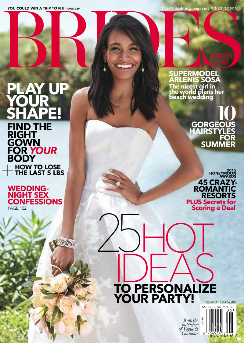 Arlenis Sosa featured on the Brides USA cover from June 2015