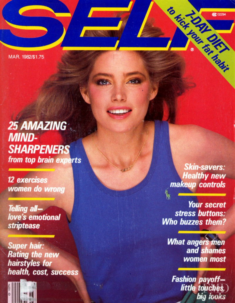 Kelly Emberg featured on the SELF cover from March 1982
