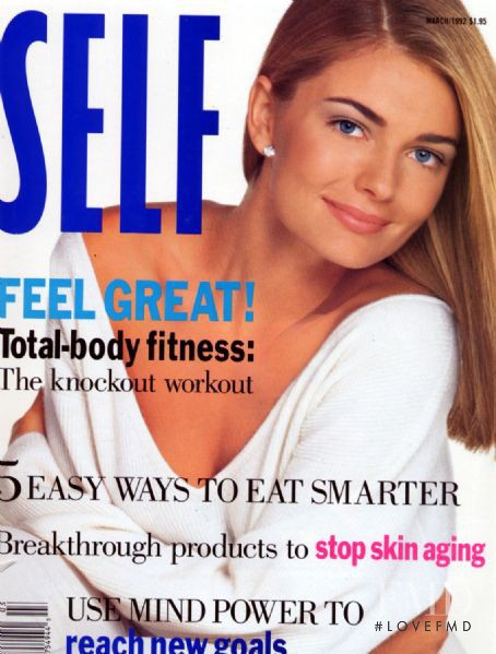 Paulina Porizkova featured on the SELF cover from March 1987
