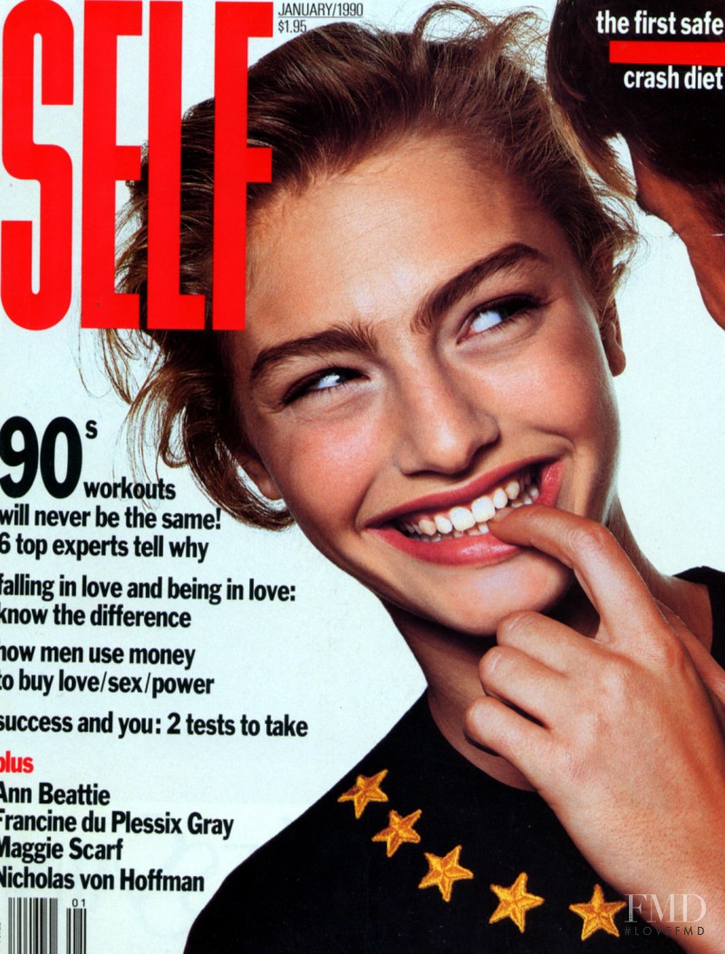 Michaela Bercu featured on the SELF cover from January 1990
