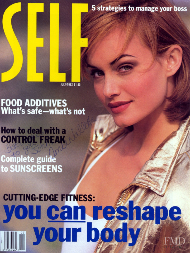 Amber Valletta featured on the SELF cover from July 1992
