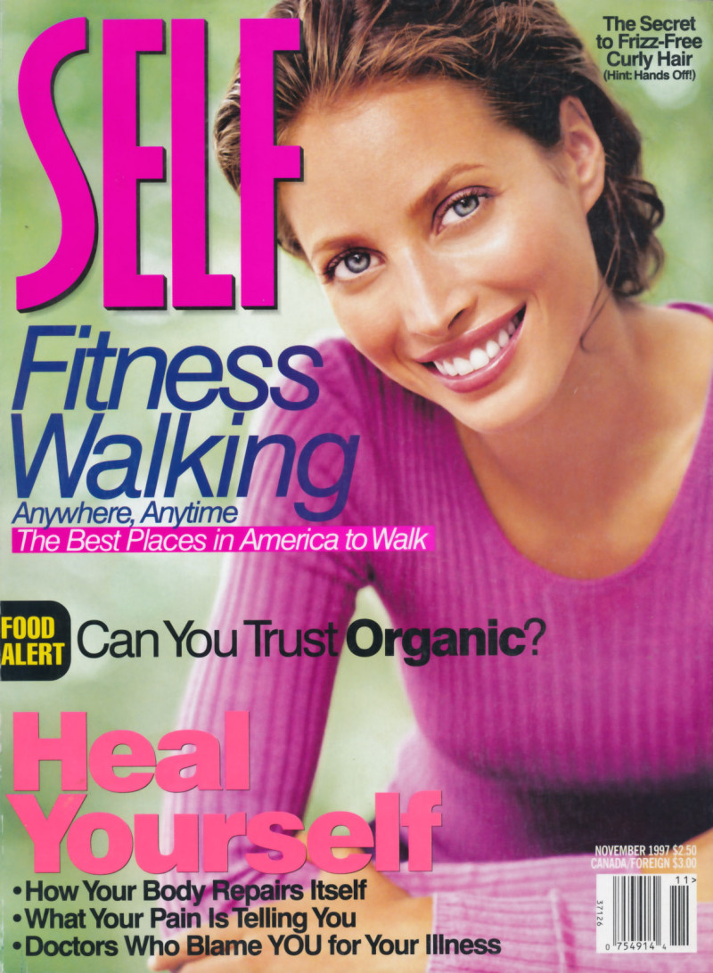 Christy Turlington featured on the SELF cover from November 1997