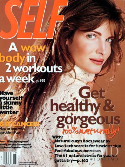 Stephanie Seymour featured on the SELF cover from November 2000