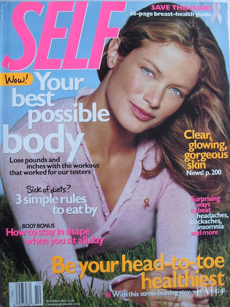 Carolyn Murphy featured on the SELF cover from October 2002
