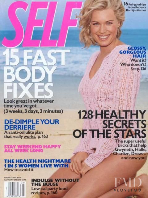 Rebecca Romijn featured on the SELF cover from August 2003