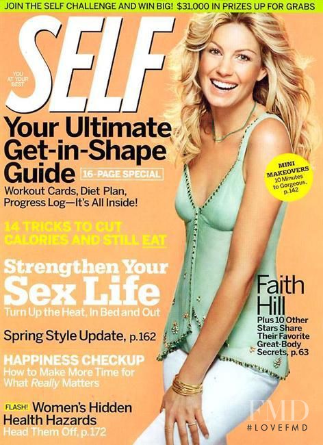 Faith Hill featured on the SELF cover from March 2005