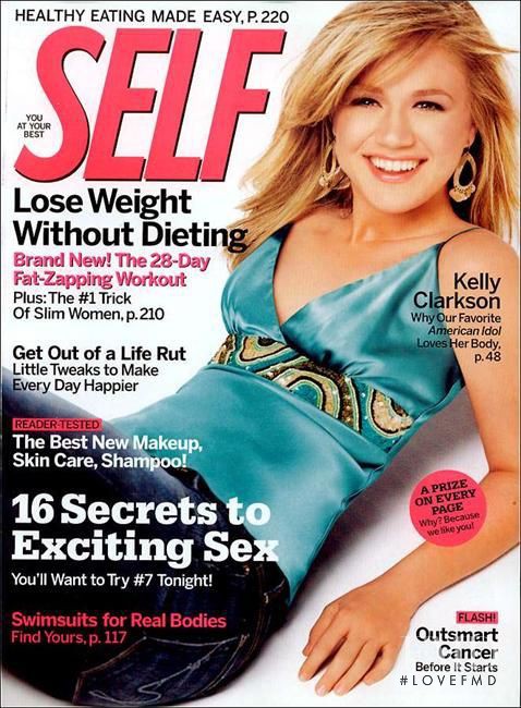 Kelly Clarkson featured on the SELF cover from May 2005