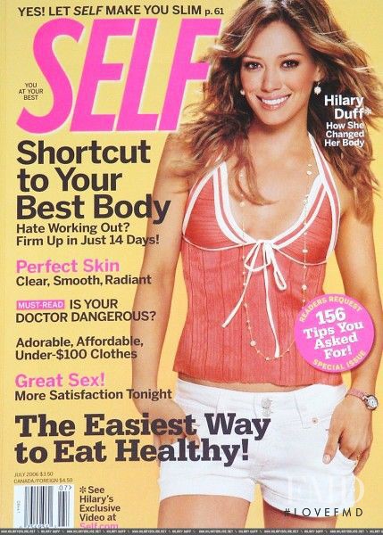 Hilary Duff featured on the SELF cover from July 2006