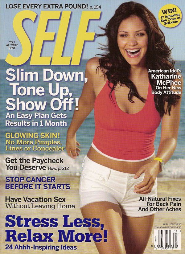 Katharine McPhee featured on the SELF cover from April 2007