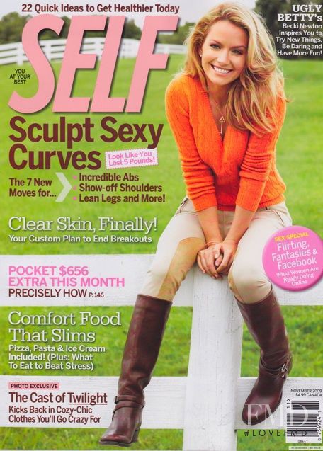 Becki Newton featured on the SELF cover from November 2009