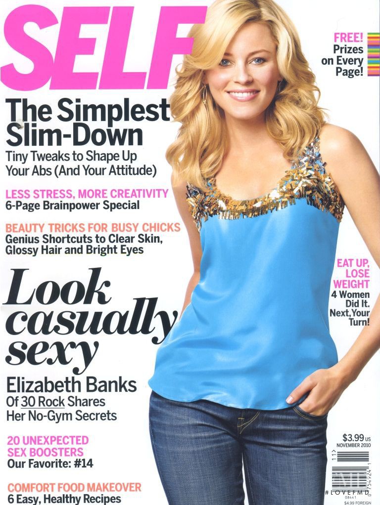 Elizabeth Banks featured on the SELF cover from November 2010