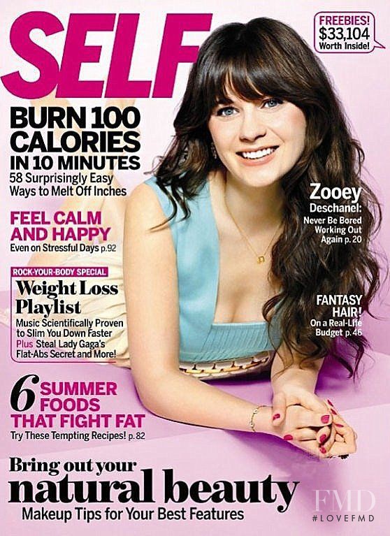 Zooey Deschanel featured on the SELF cover from July 2011