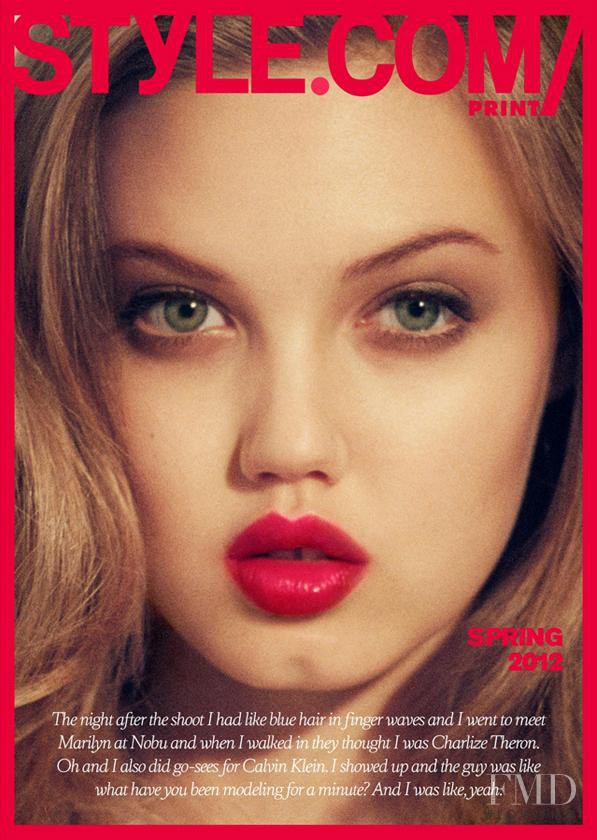 Lindsey Wixson featured on the Style.com cover from February 2012