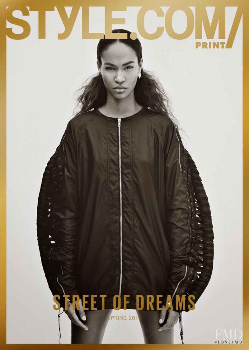 Joan Smalls featured on the Style.com cover from March 2014