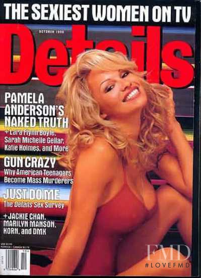 Pamela Anderson featured on the Details cover from October 1998