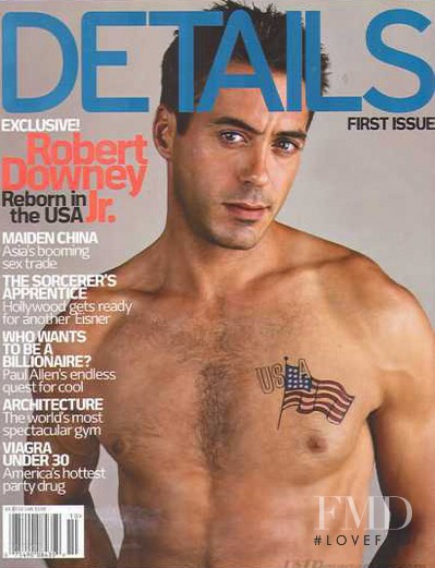 Robert Downey Jr. featured on the Details cover from October 2000