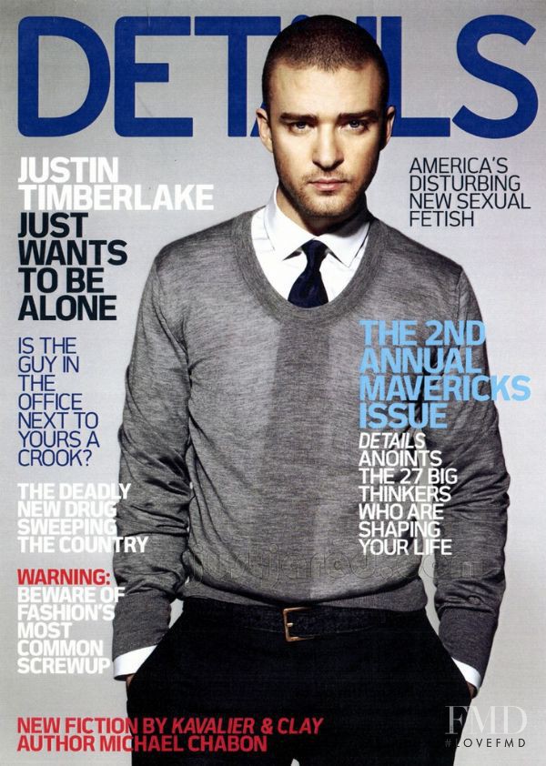 Justin Timberlake featured on the Details cover from April 2007