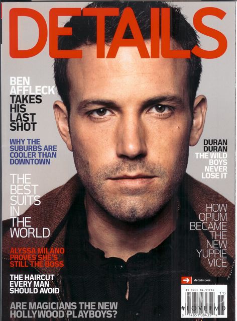 Ben Affleck featured on the Details cover from November 2007