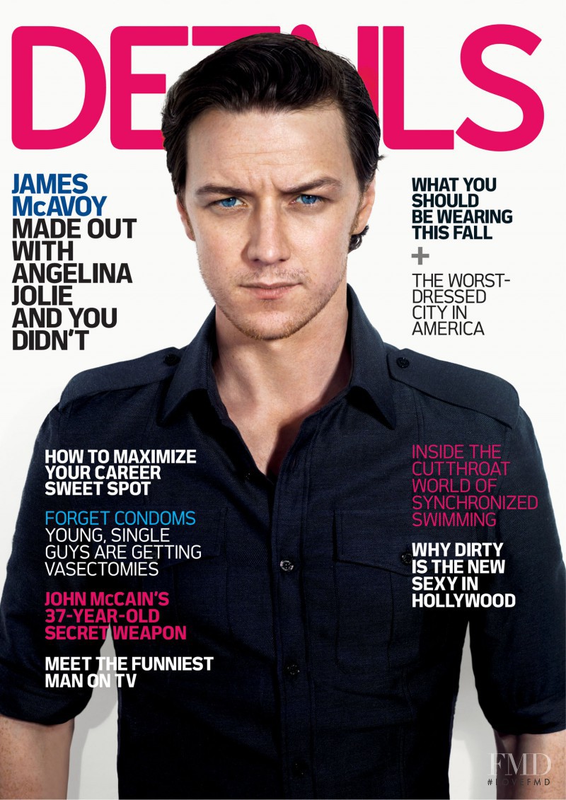 James McAvoy featured on the Details cover from August 2008