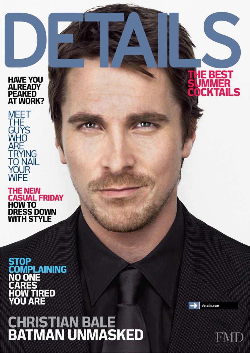 Christian Bale featured on the Details cover from June 2008