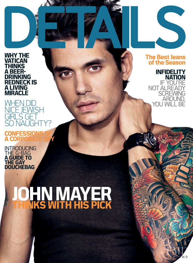 John Mayer featured on the Details cover from December 2009