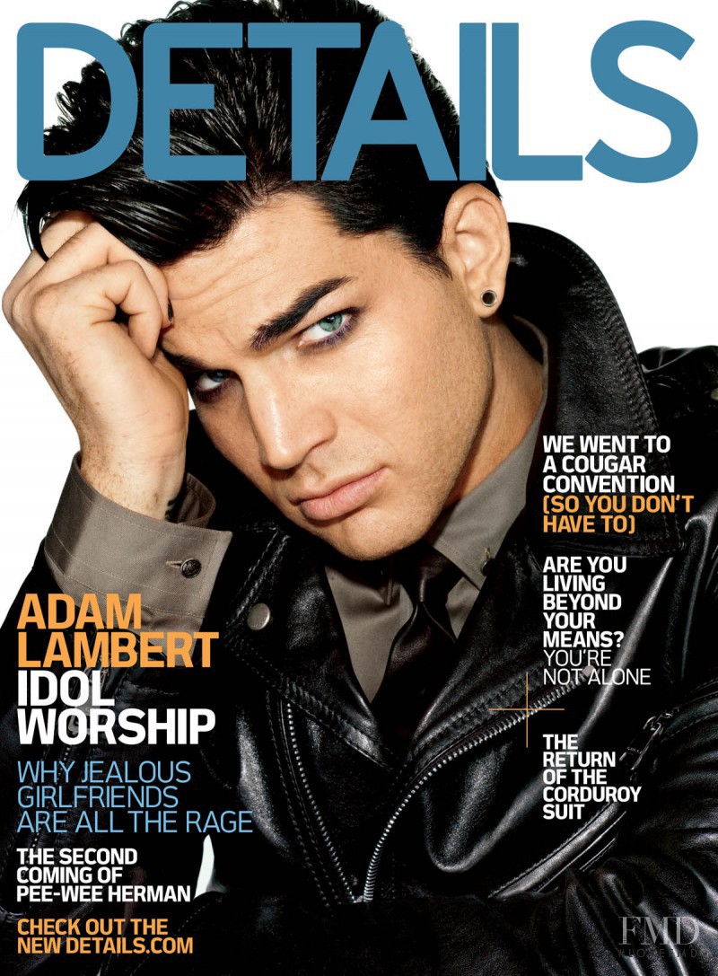 Adam Lambert featured on the Details cover from November 2009