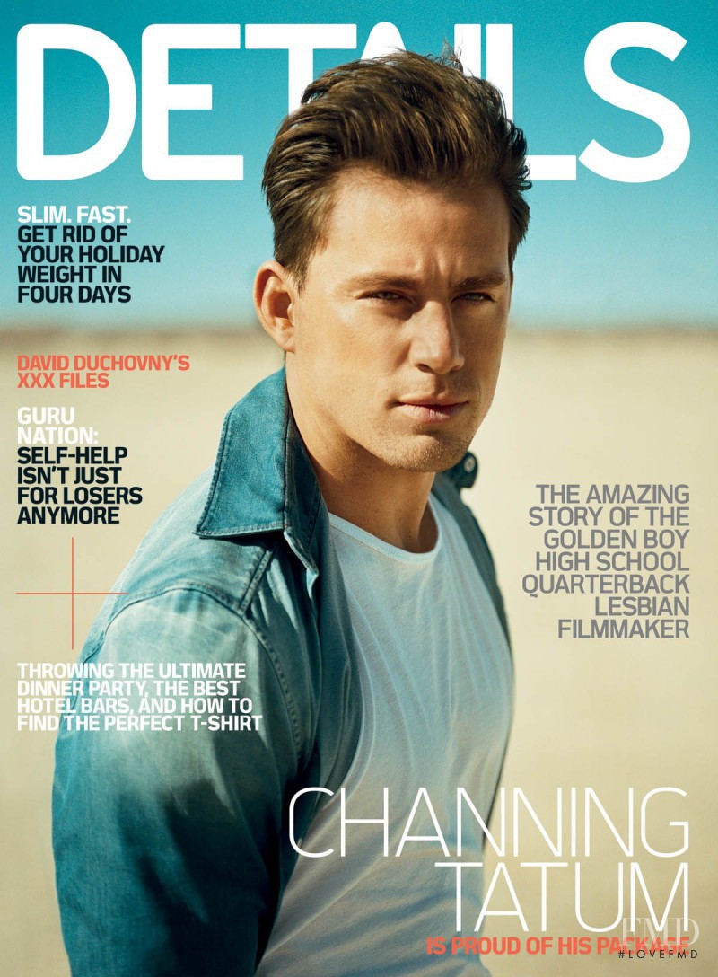 Channing Tatum featured on the Details cover from January 2010
