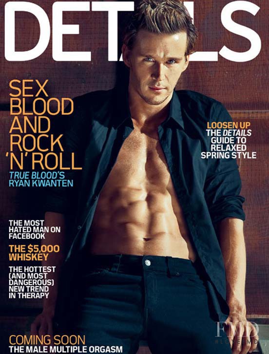 Ryan Kwanten featured on the Details cover from May 2010