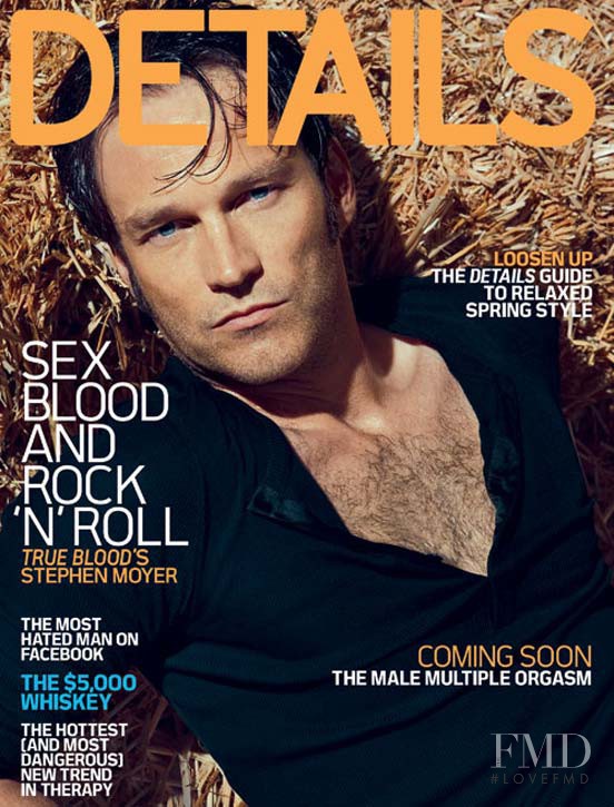 Stephen Moyer featured on the Details cover from May 2010