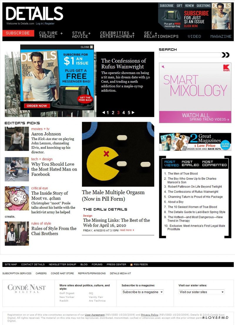  featured on the Details.com cover from April 2010