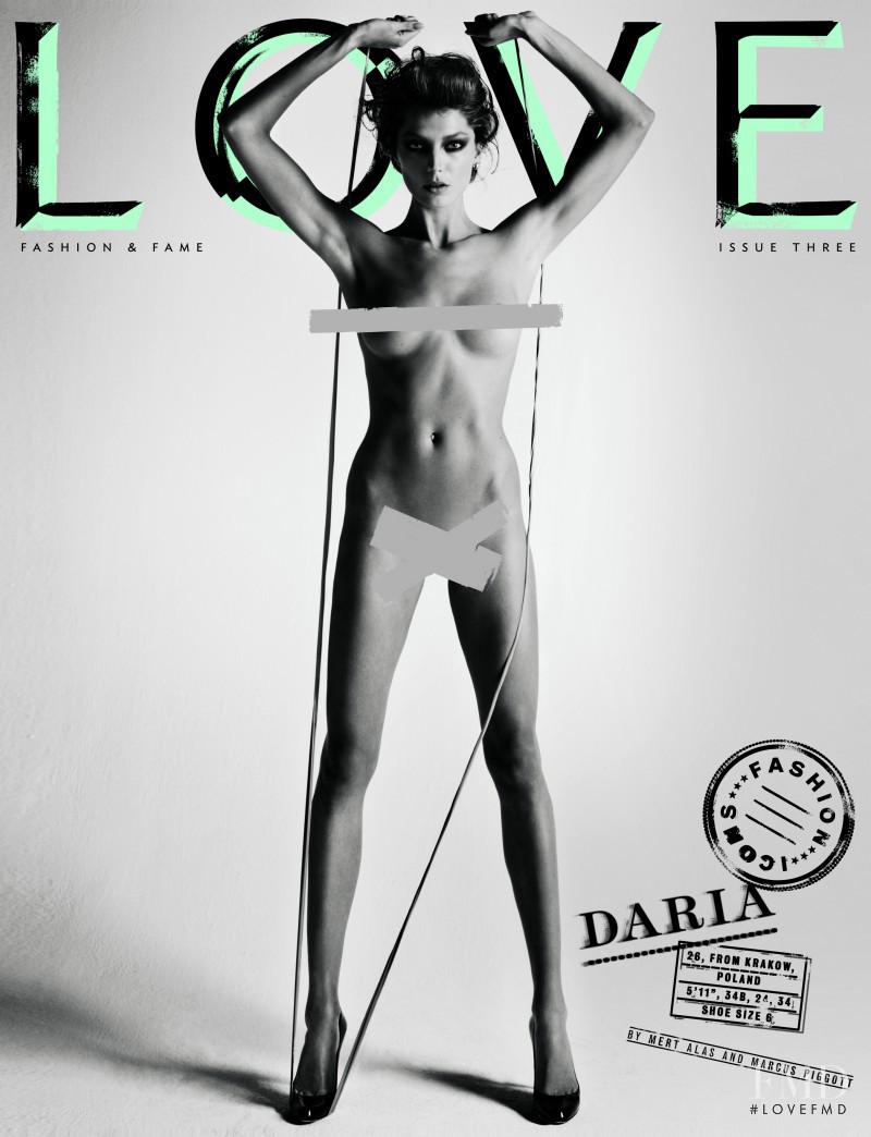 Daria Werbowy featured on the LOVE cover from February 2010