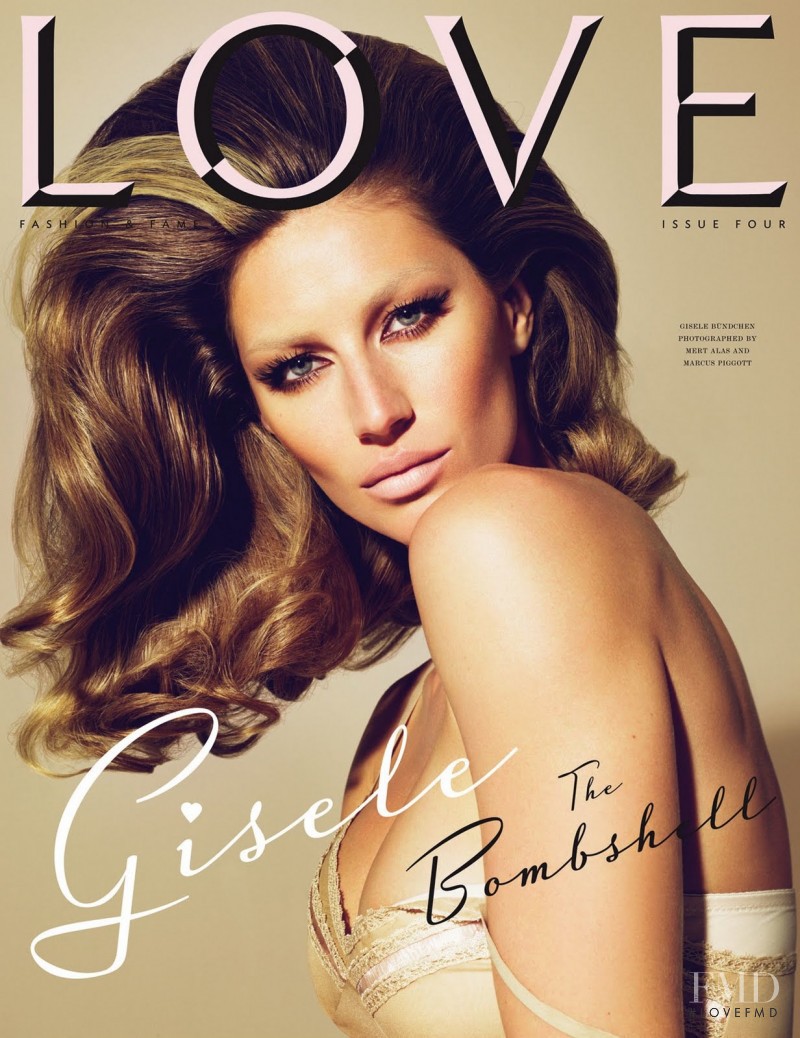 Gisele Bundchen featured on the LOVE cover from September 2010