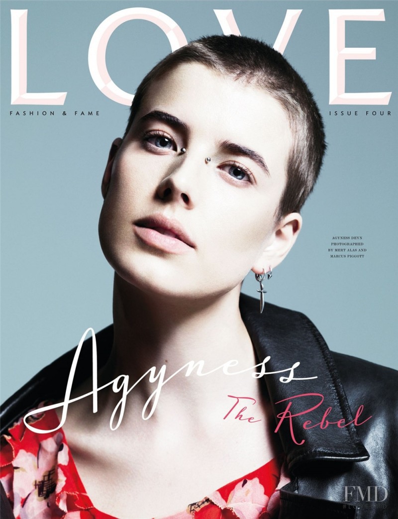 Agyness Deyn featured on the LOVE cover from September 2010