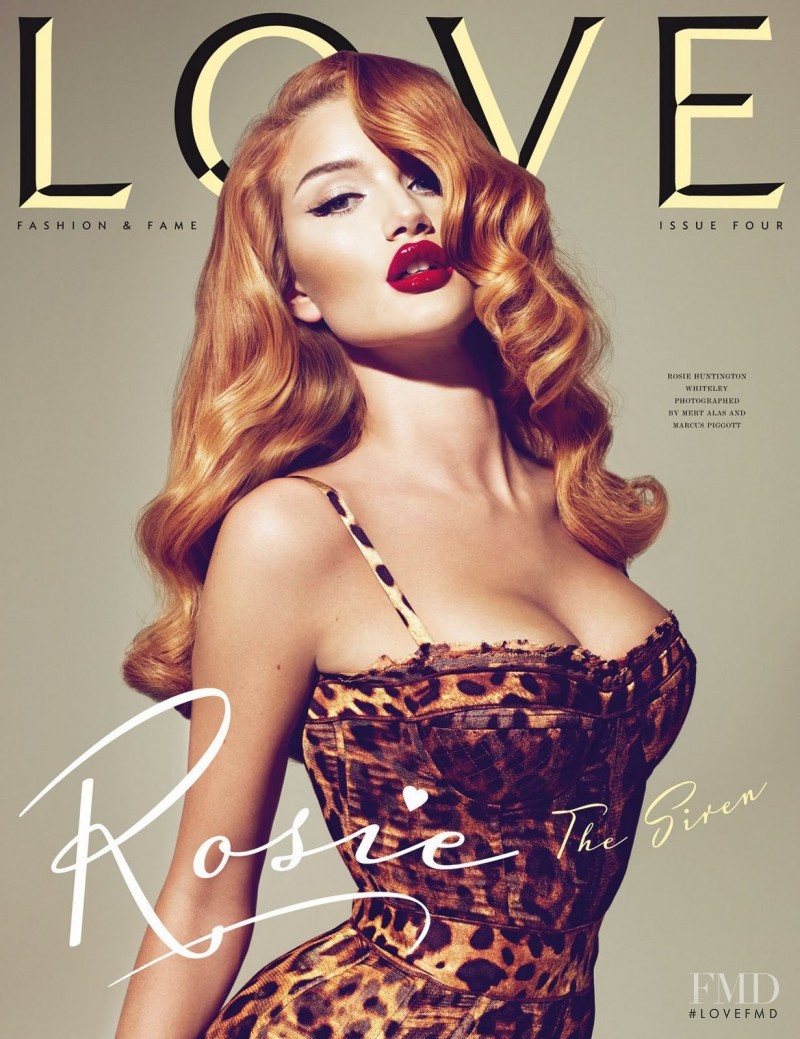 Rosie Huntington-Whiteley featured on the LOVE cover from September 2010