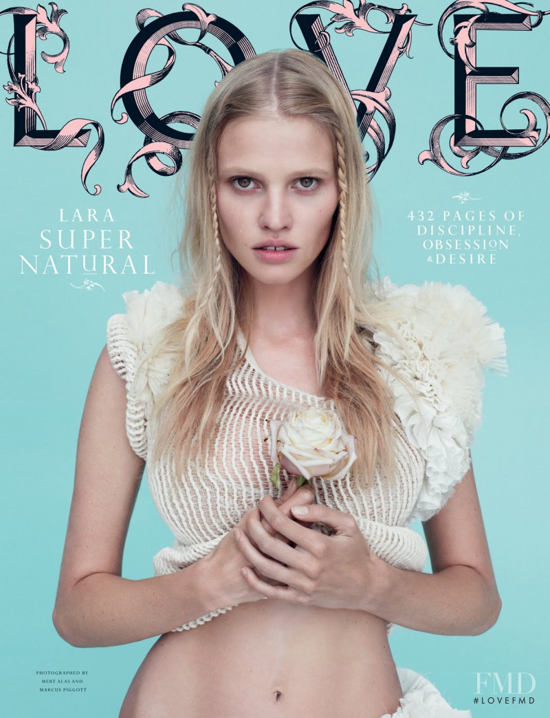 Lara Stone featured on the LOVE cover from September 2011