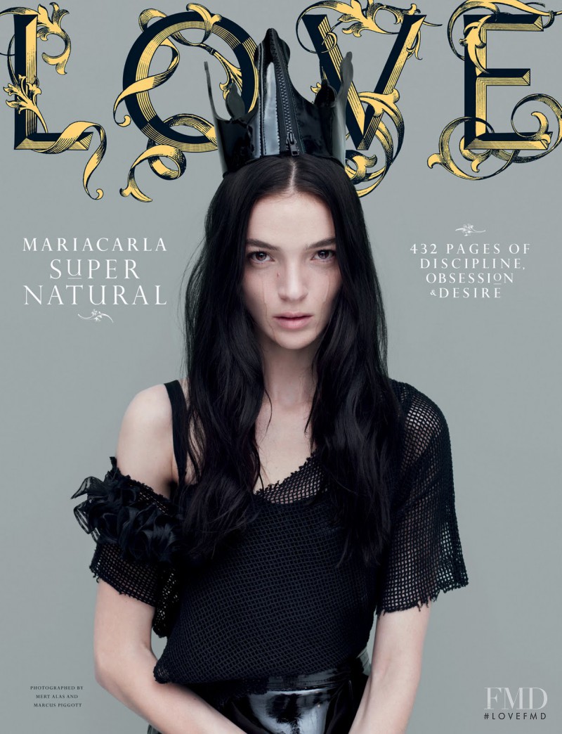 Mariacarla Boscono featured on the LOVE cover from September 2011