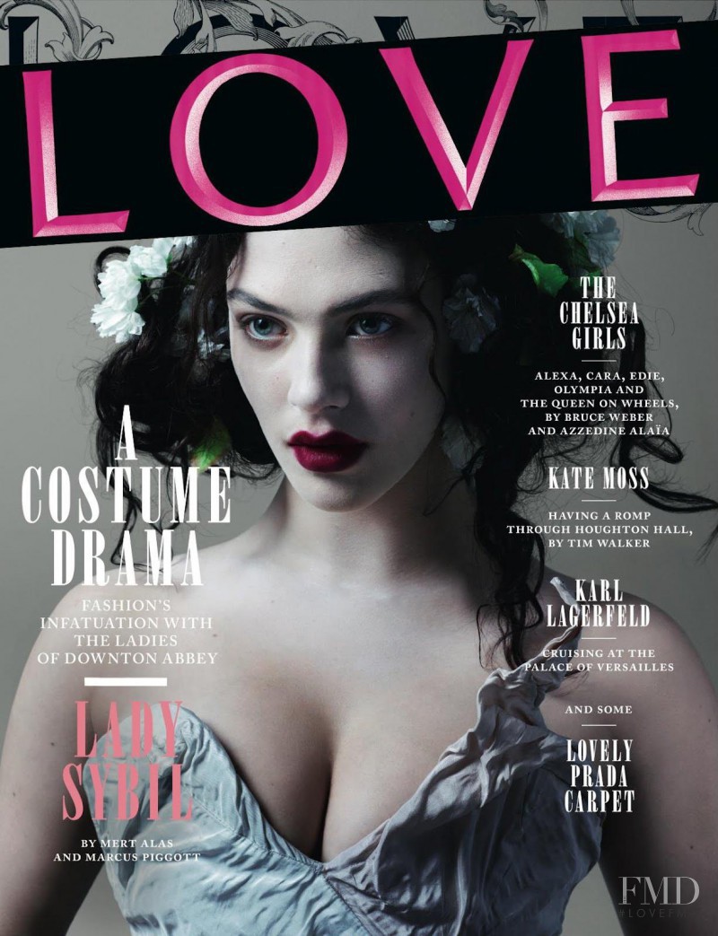 Jessica Brown Findlay featured on the LOVE cover from September 2012