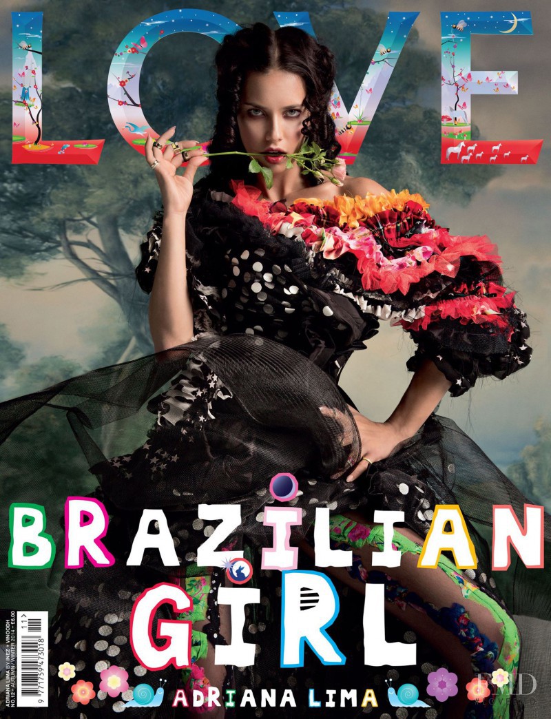Adriana Lima featured on the LOVE cover from September 2014