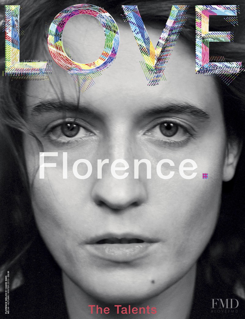 Florence Welch featured on the LOVE cover from September 2015