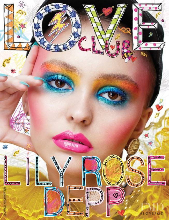 Lily Rose Depp featured on the LOVE cover from February 2016