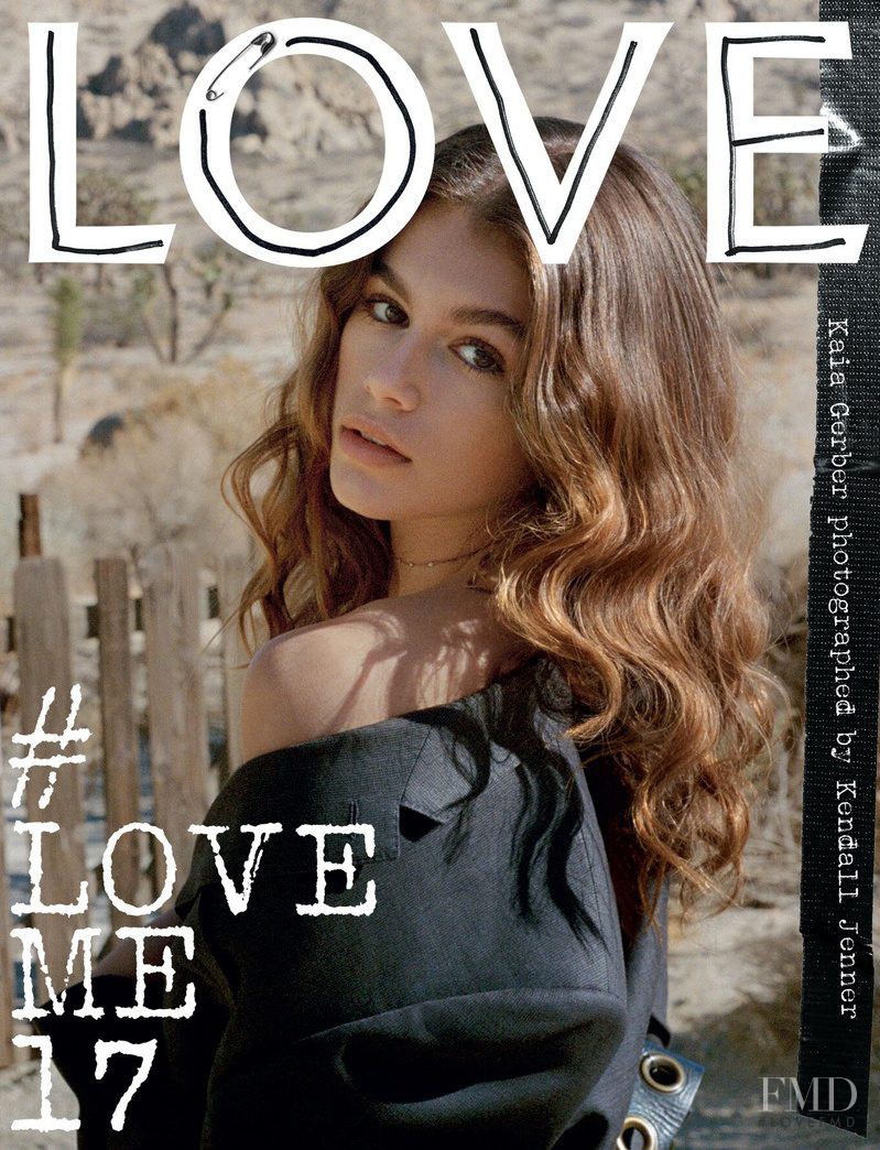 Kaia Gerber featured on the LOVE cover from February 2017