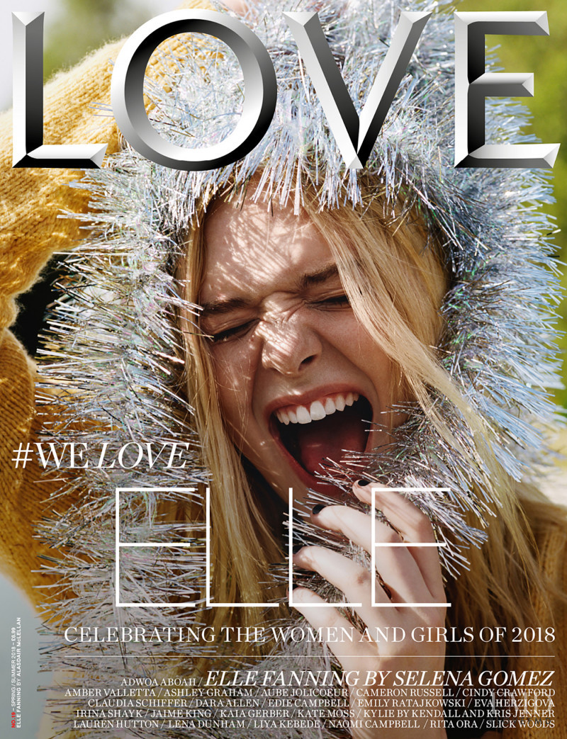 Elle Fanning featured on the LOVE cover from February 2018