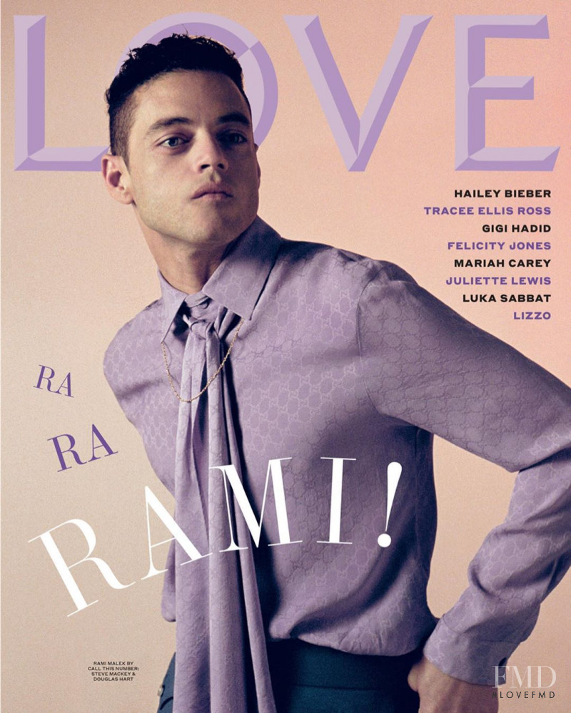 Rami Malek featured on the LOVE cover from August 2019