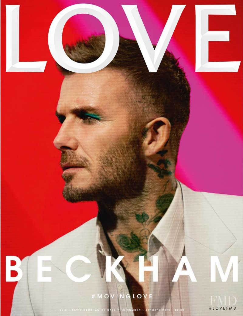 David Beckham featured on the LOVE cover from January 2019