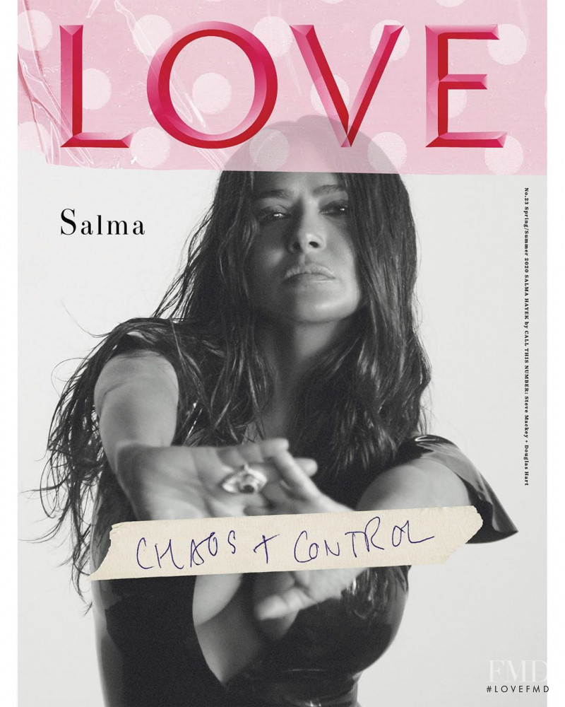 Salma Hayek featured on the LOVE cover from February 2020