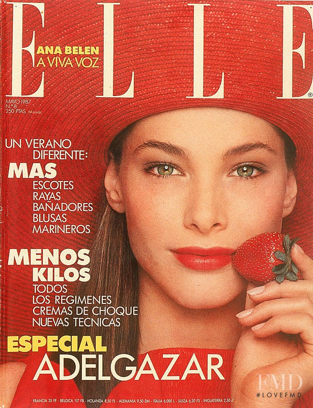Cristina Piaget featured on the Elle Spain cover from May 1987