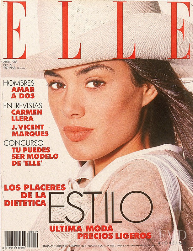 Celia Forner featured on the Elle Spain cover from April 1988